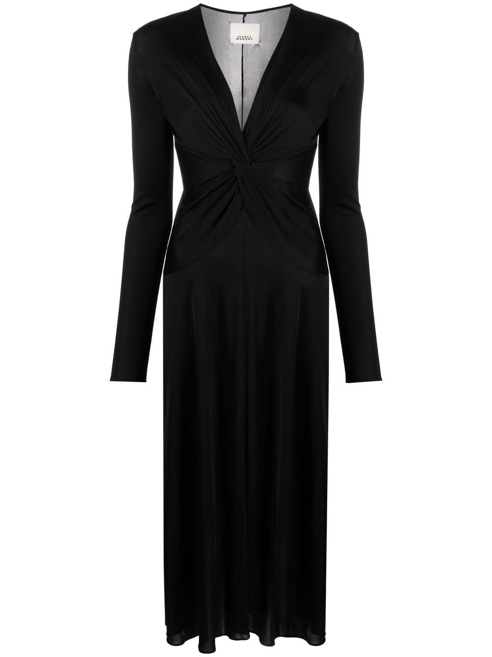 ISABEL MARANT V-neck long-sleeve dress - Black von ISABEL MARANT