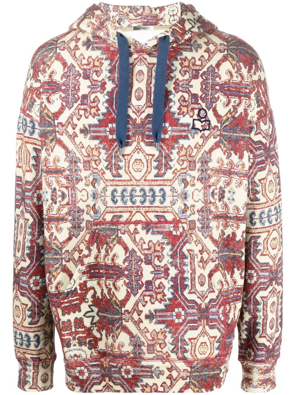 MARANT abstract-pattern cotton-blend hoodie - Neutrals von MARANT