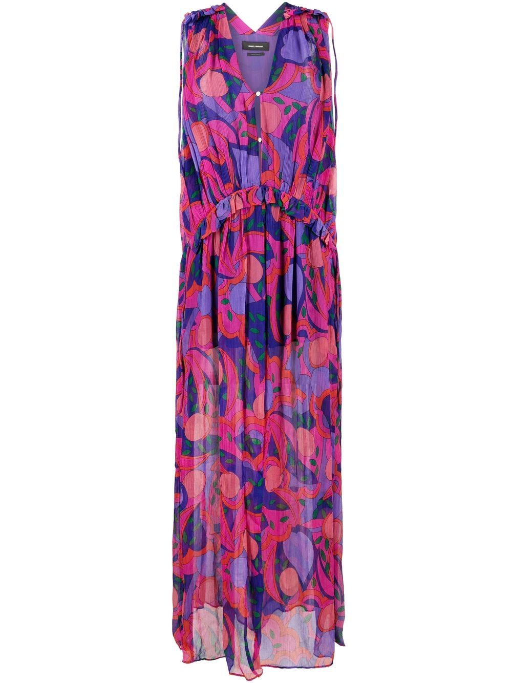 ISABEL MARANT abstract pattern plunging V-neck dress - Pink von ISABEL MARANT