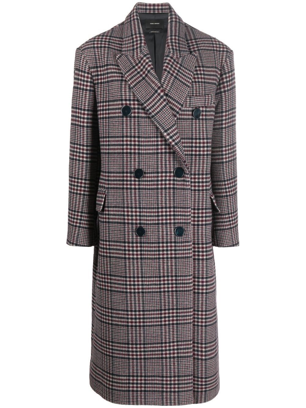 ISABEL MARANT checked wool coat - Blue von ISABEL MARANT