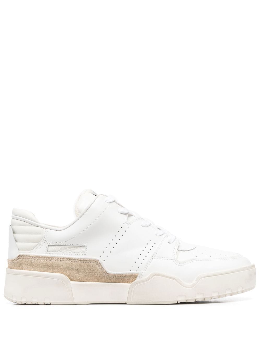 MARANT colour-block leather sneakers - White von MARANT