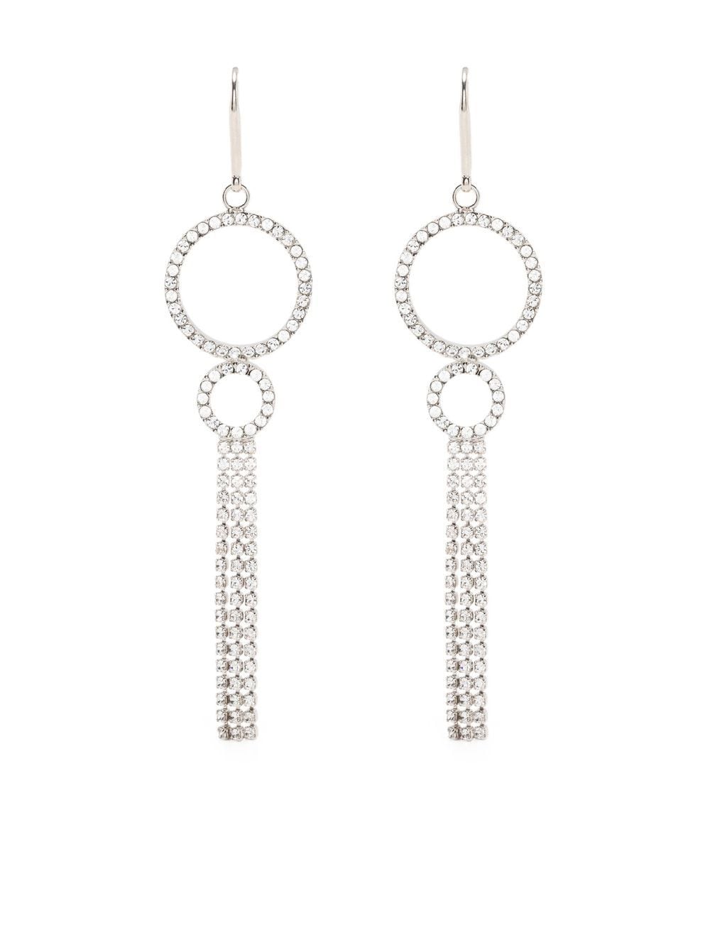 ISABEL MARANT crystal-embellished circle dangle earrings - Silver von ISABEL MARANT