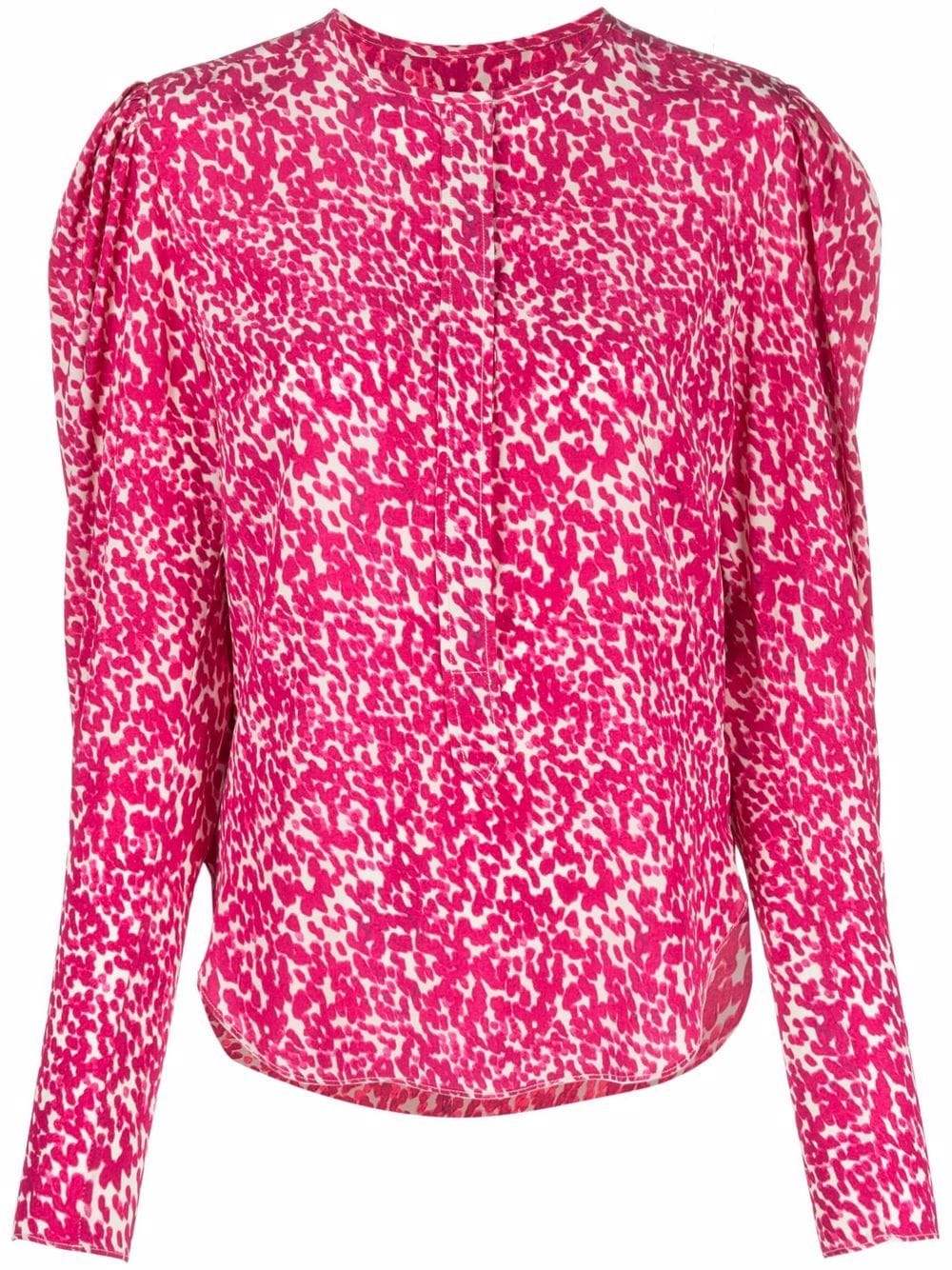 ISABEL MARANT floral-print curved-hem silk blouse - Pink von ISABEL MARANT