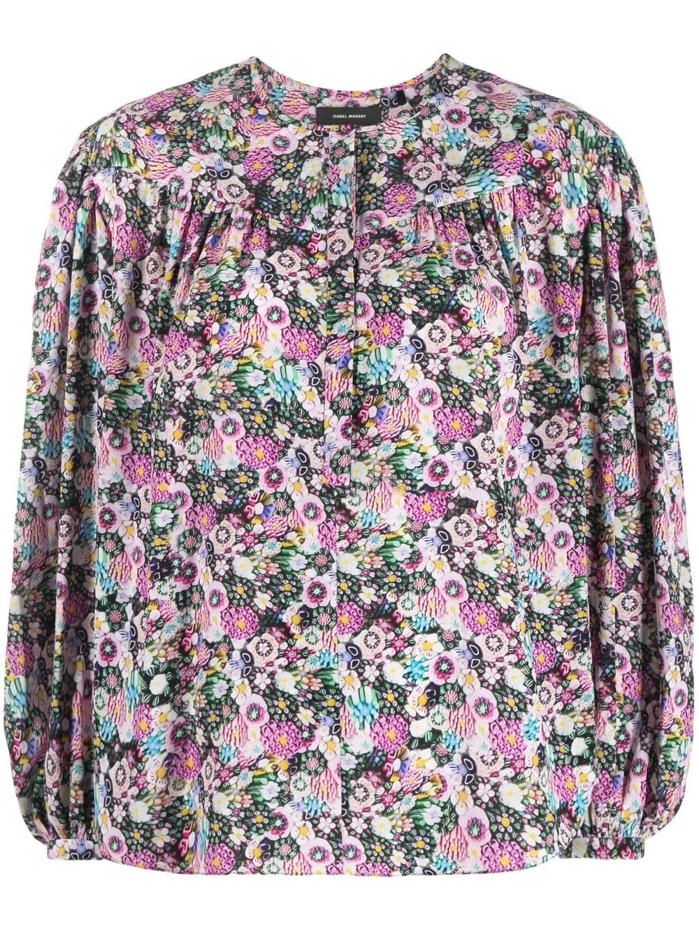 ISABEL MARANT floral-print long-sleeve blouse - Pink von ISABEL MARANT