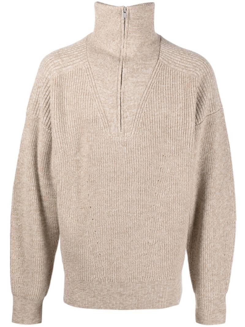 MARANT funnel neck knitted jumper - Neutrals von MARANT