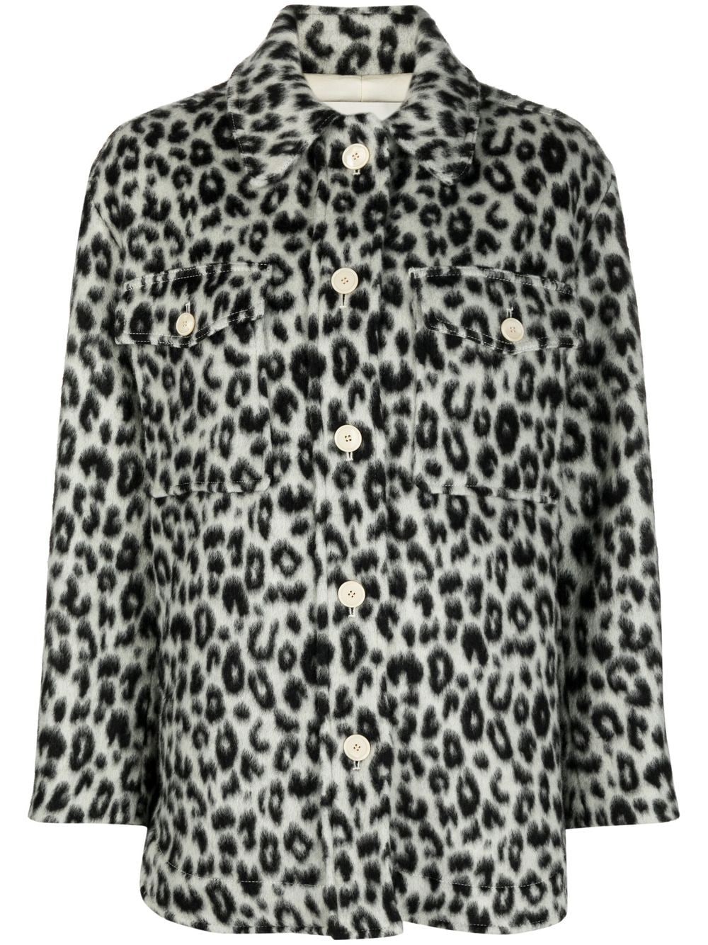 ISABEL MARANT leopard print shirt jacket - White von ISABEL MARANT