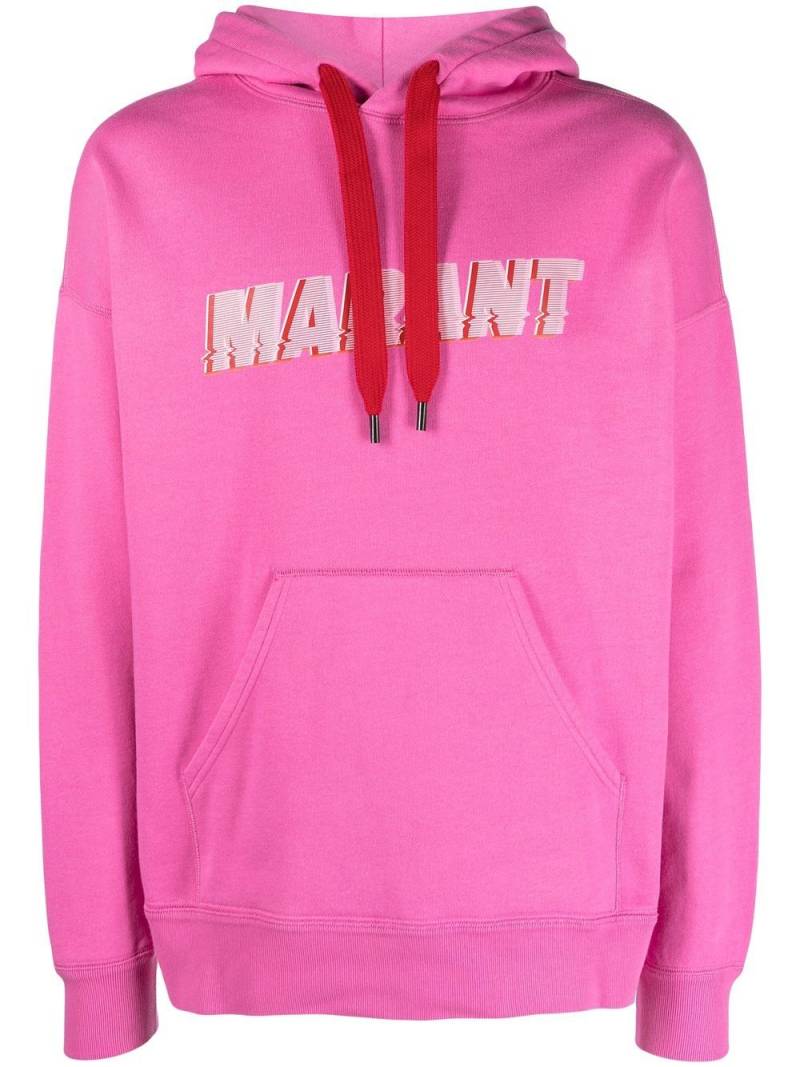 MARANT logo-print drawstring hoodie - Pink von MARANT