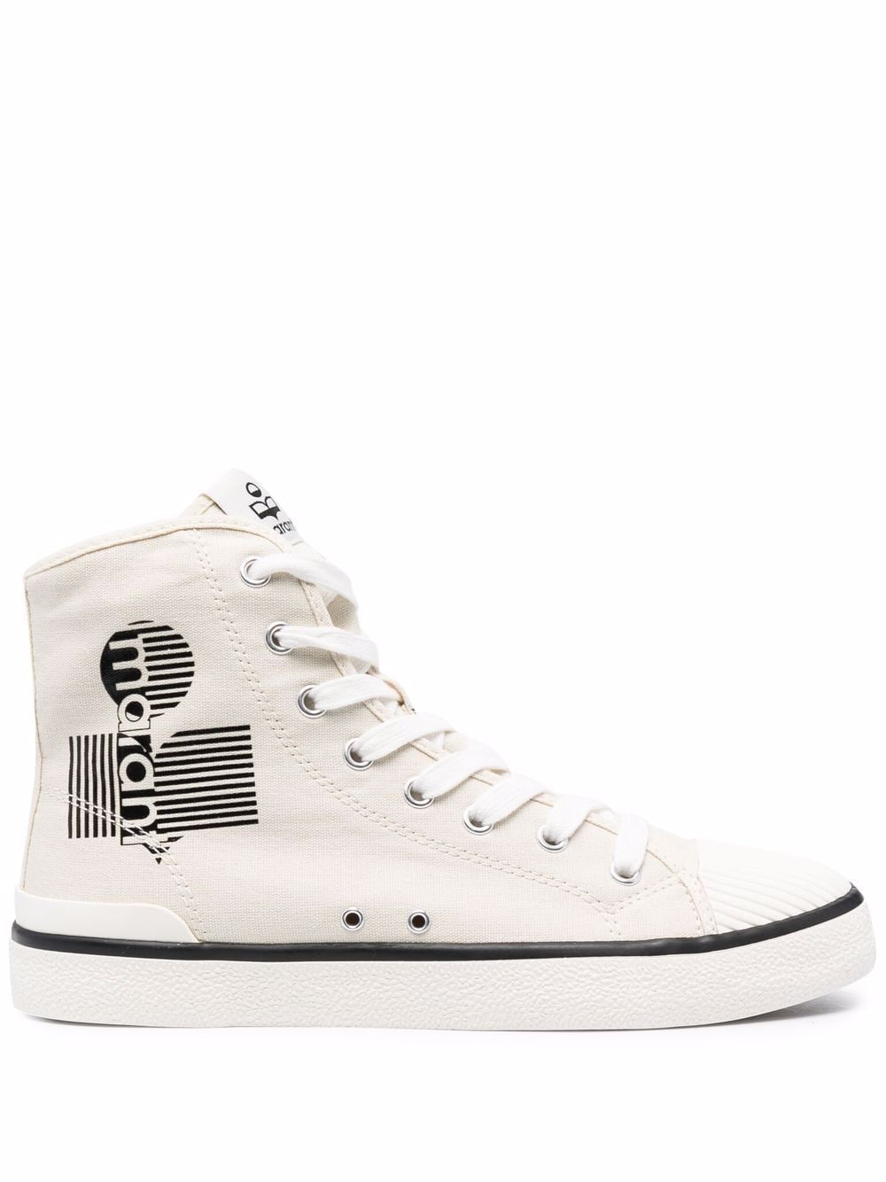 ISABEL MARANT logo-print lace-up sneakers - Neutrals von ISABEL MARANT