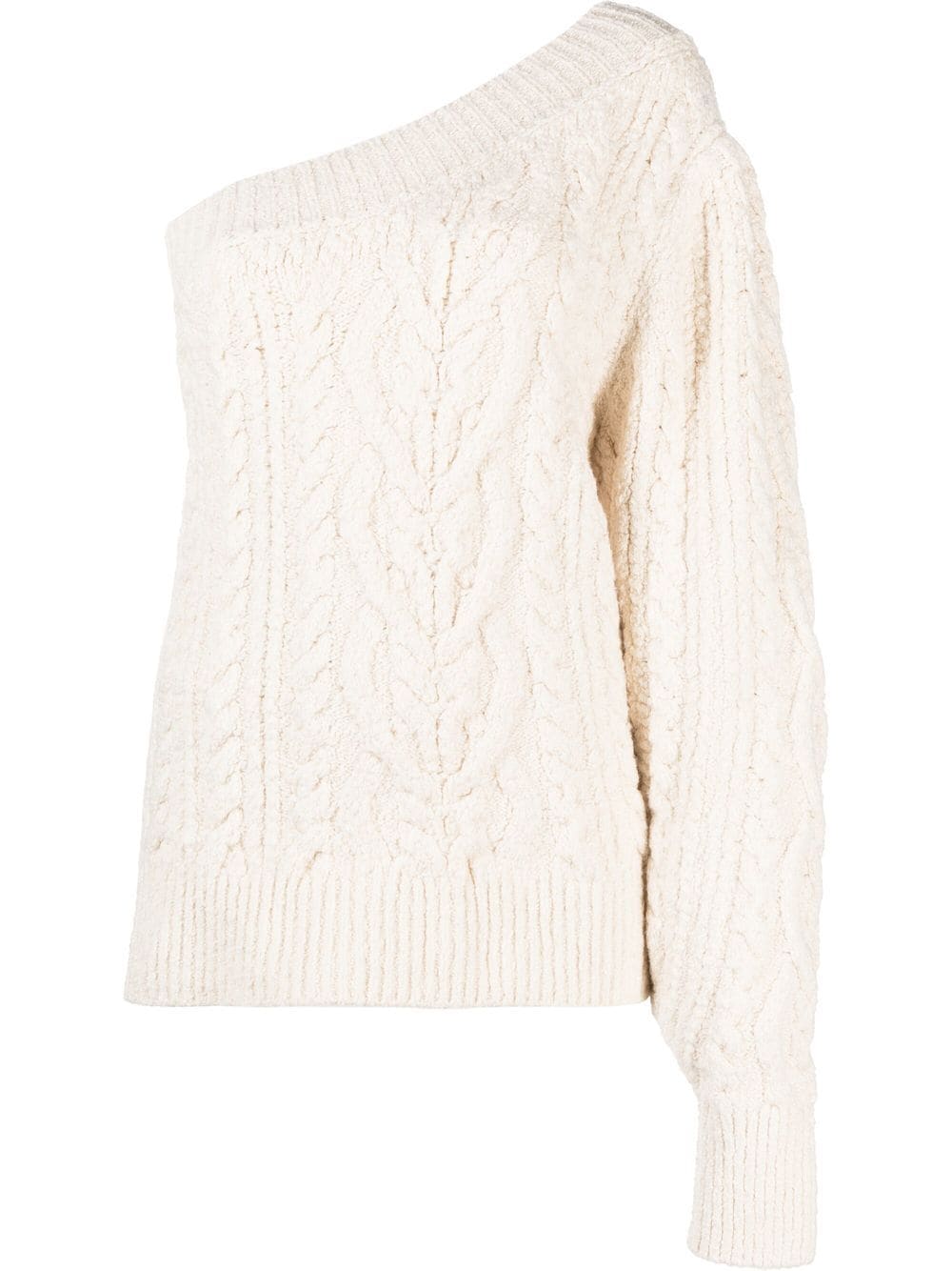 ISABEL MARANT one-shoulder cable-knit jumper - Neutrals von ISABEL MARANT