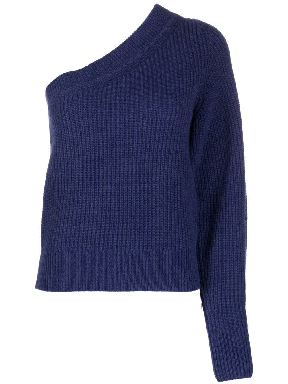 ISABEL MARANT one-shoulder ribbed-knit jumper - Blue von ISABEL MARANT