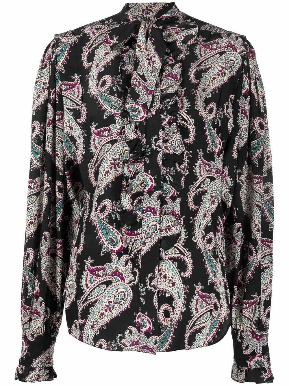 ISABEL MARANT paisley-print silk blouse - Black von ISABEL MARANT