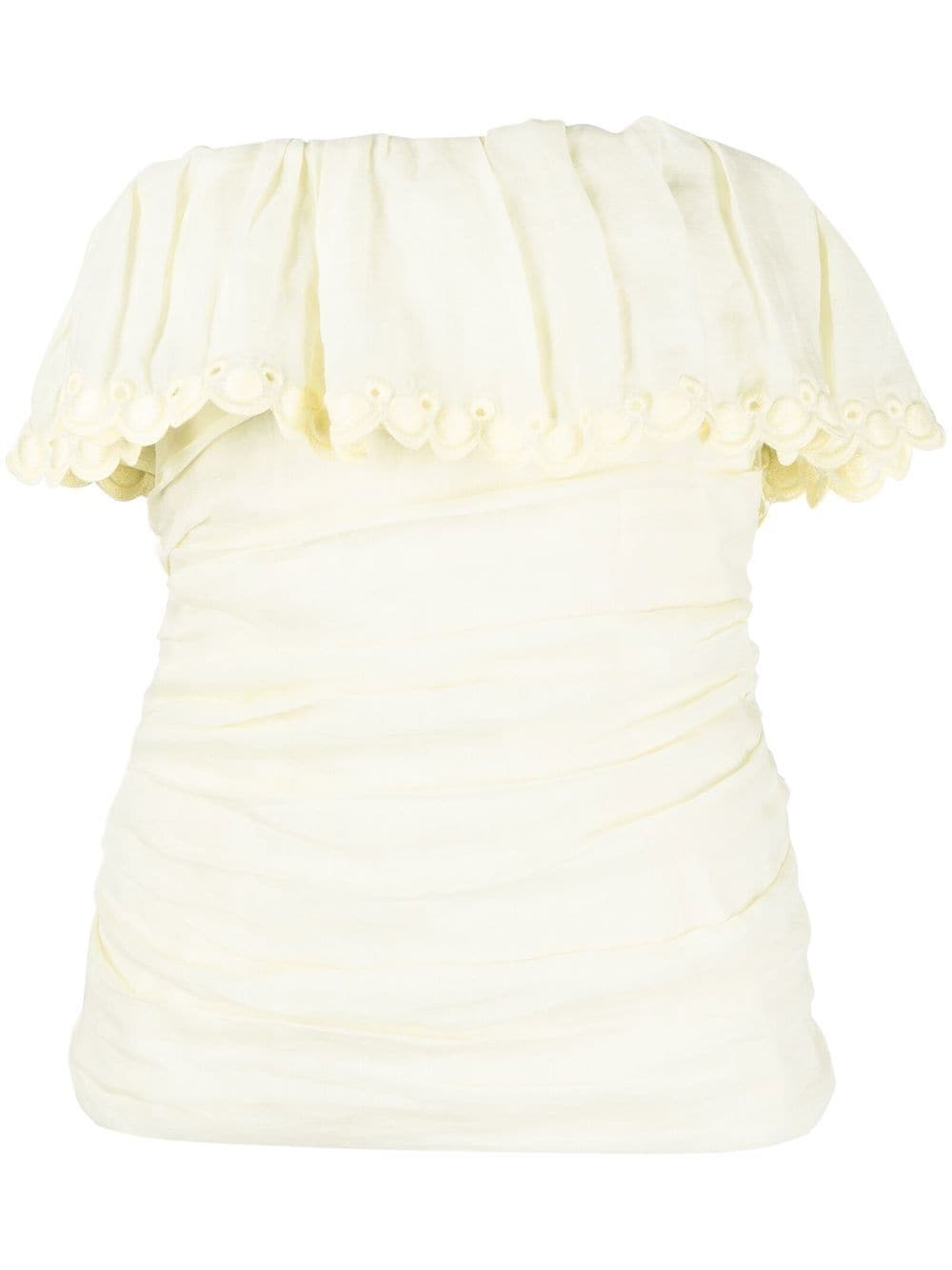 ISABEL MARANT ruffle-detail draped top - Yellow von ISABEL MARANT