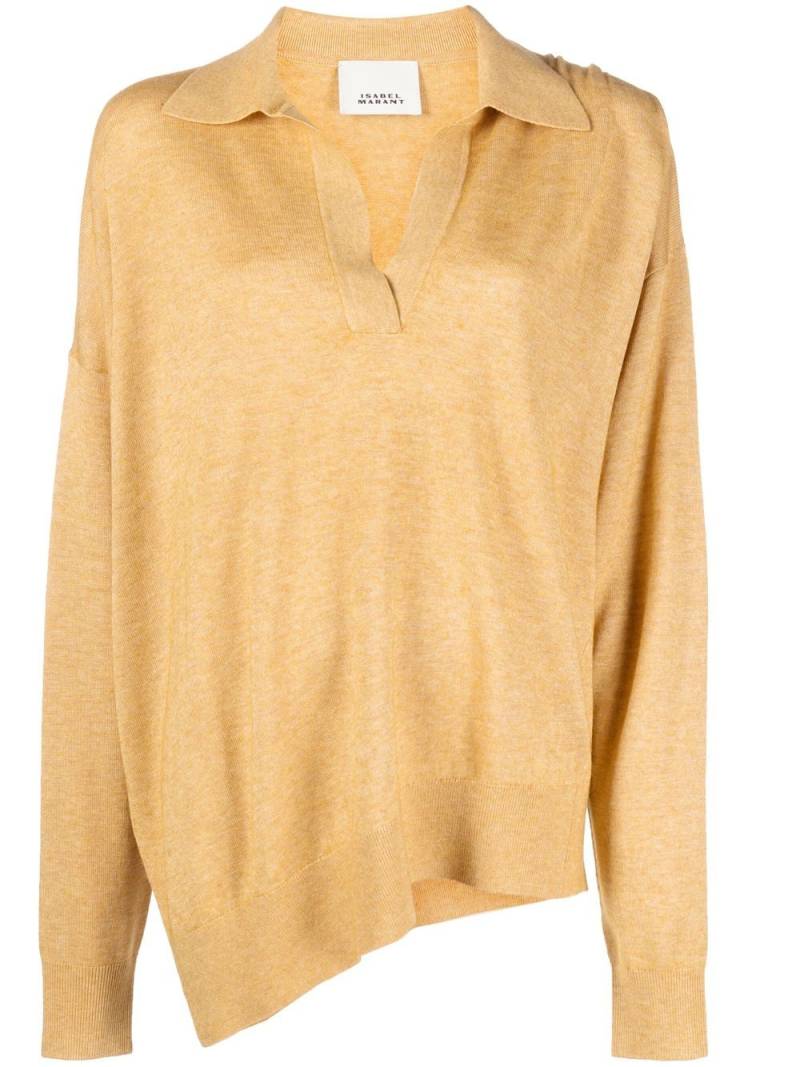 ISABEL MARANT spread-collar knitted top - Yellow von ISABEL MARANT
