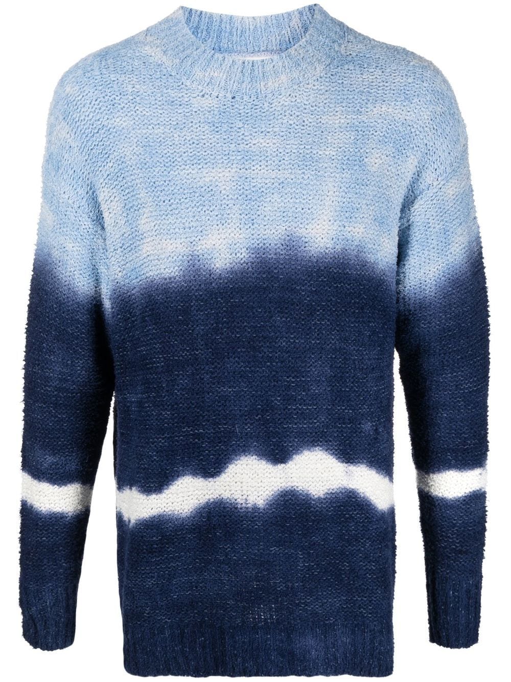 MARANT cable-knit tie-dye pattern jumper - Blue von MARANT