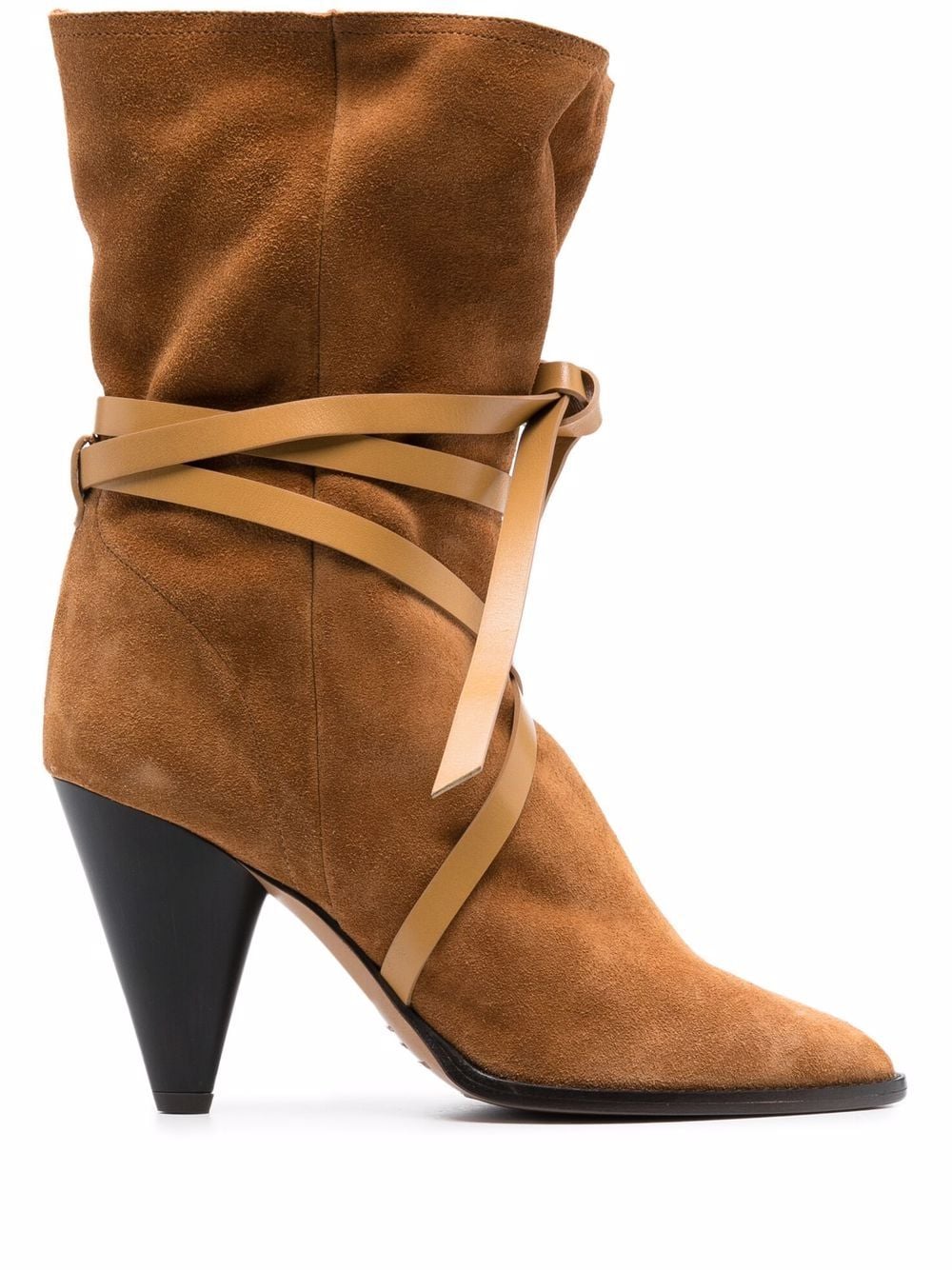 ISABEL MARANT wrap suede boots - Brown von ISABEL MARANT