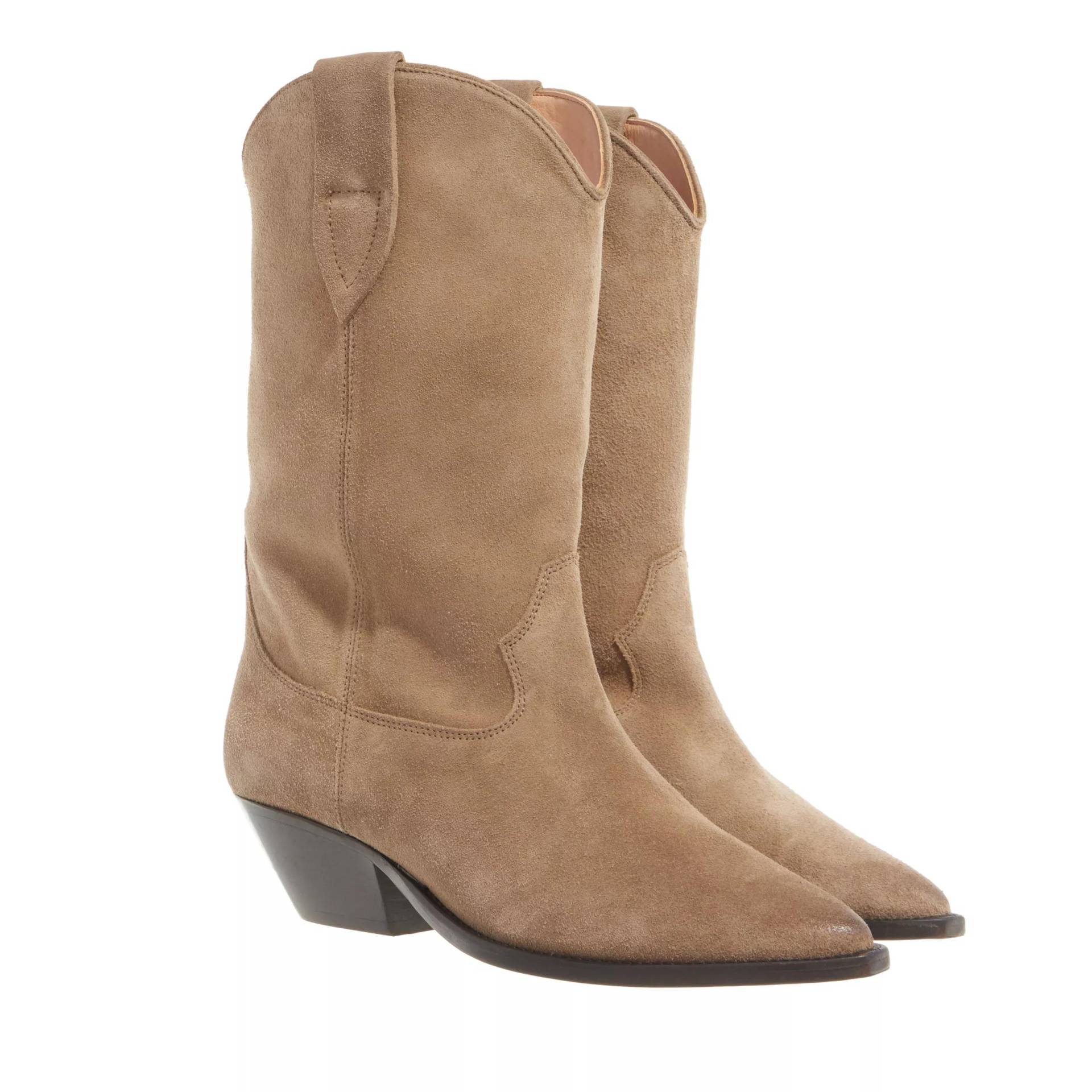 Isabel Marant Boots & Stiefeletten - Boots Calf Velvet Leather - Gr. 38 (EU) - in Taupe - für Damen von Isabel marant