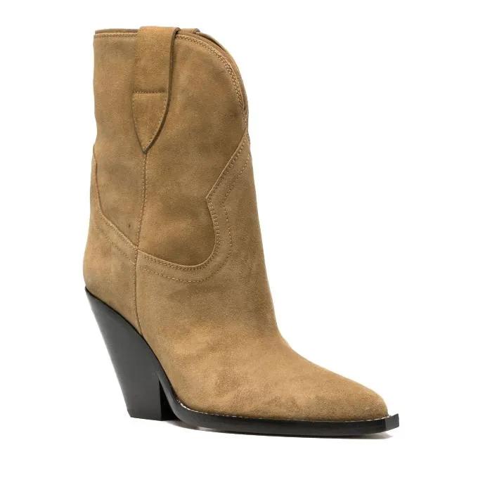 Isabel Marant Stiefel - Leyane High Ankle Boots - Gr. 38 (EU) - in Braun - für Damen von Isabel marant