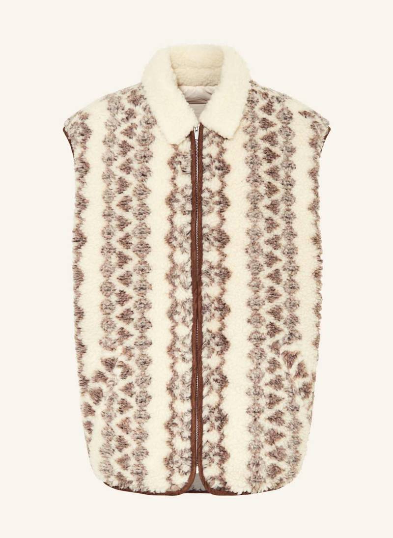 Isabel Marant Teddyfell-Weste Max Zum Wenden weiss von Isabel marant