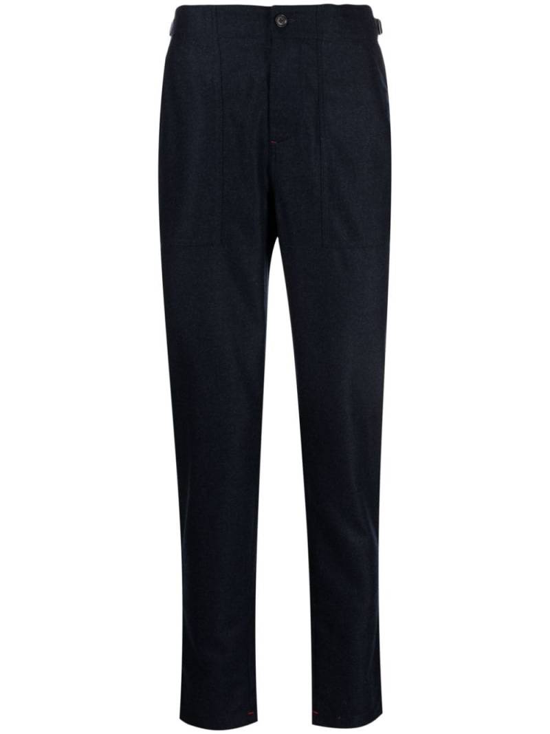 Isaia wool flannel tailored trousers - Blue von Isaia