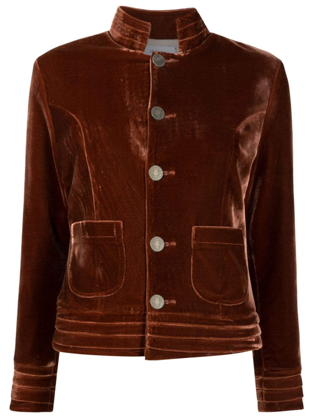 Isolda Ferradura button-up velvet jacket - Brown von Isolda