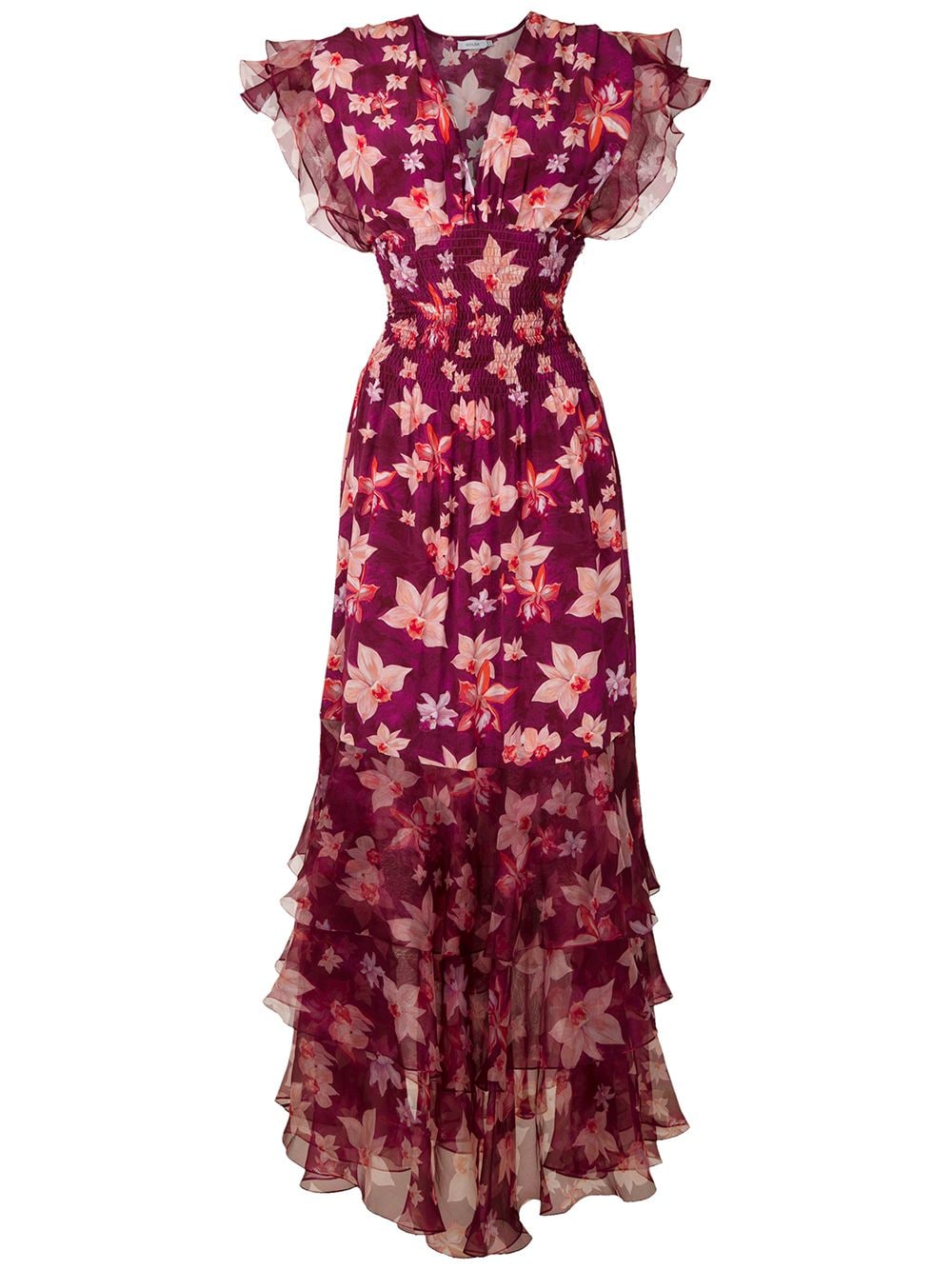 Isolda Pri Orquídea printed long dress - Pink von Isolda