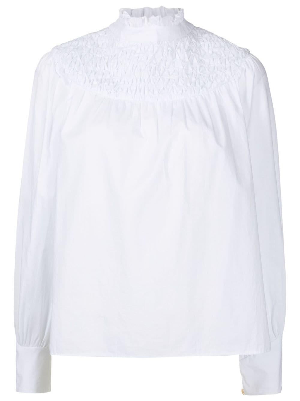 Isolda Ronnie long-sleeved cotton blouse - White von Isolda