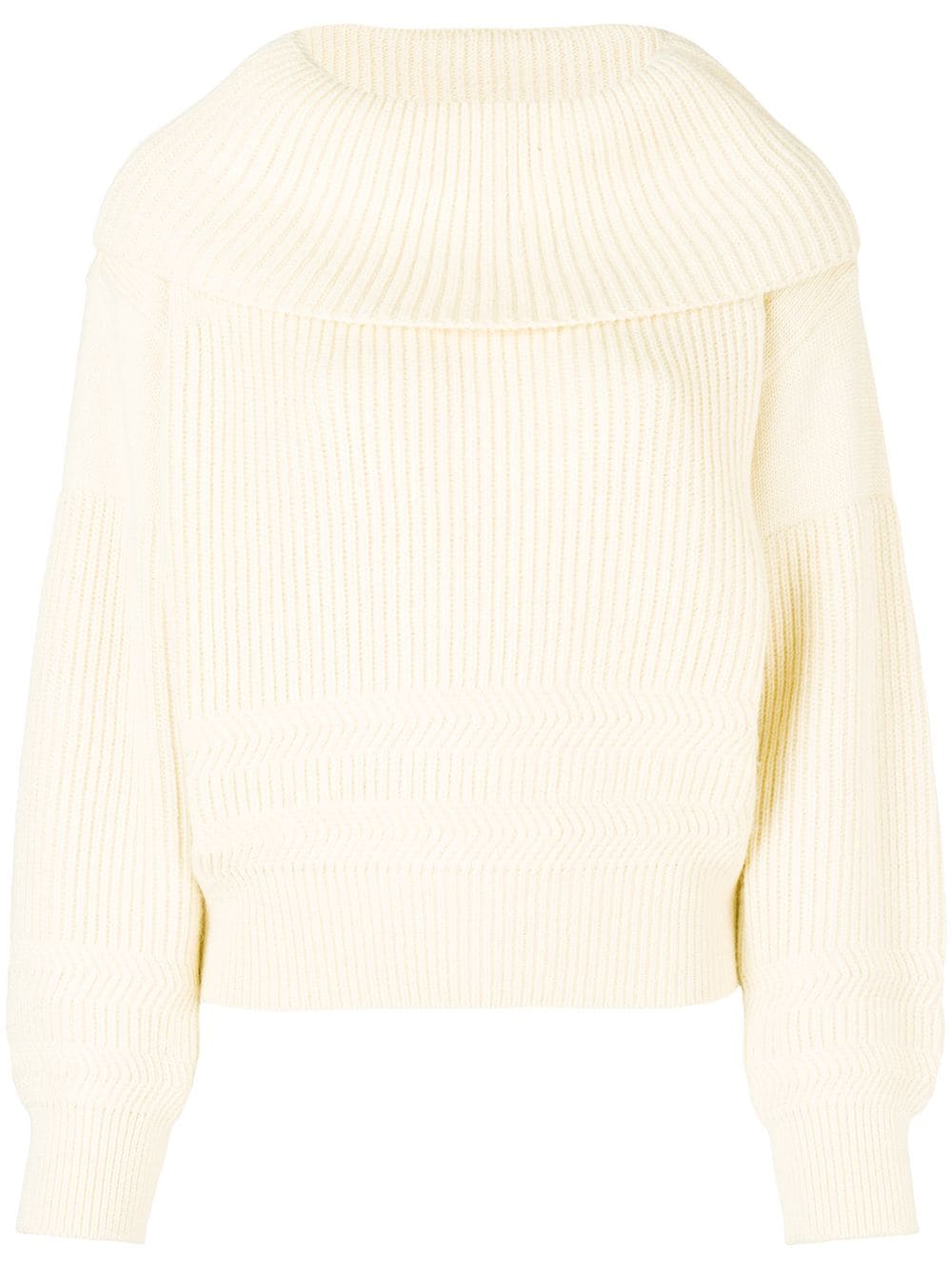 Issey Miyake Pre-Owned 80's cowl neck jumper - White von Issey Miyake Pre-Owned