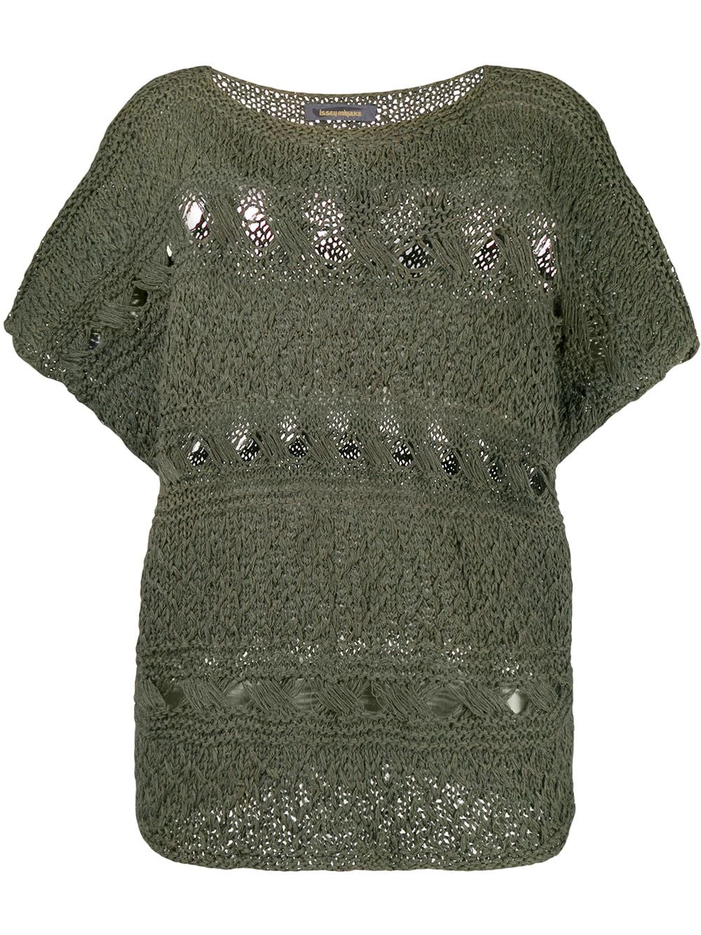 Issey Miyake Pre-Owned 1980s open knit top - Green von Issey Miyake Pre-Owned