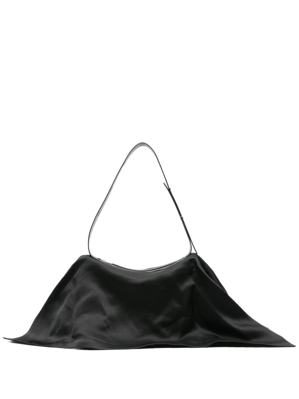 Issey Miyake Enveloping Square satin shoulder bag - Black von Issey Miyake