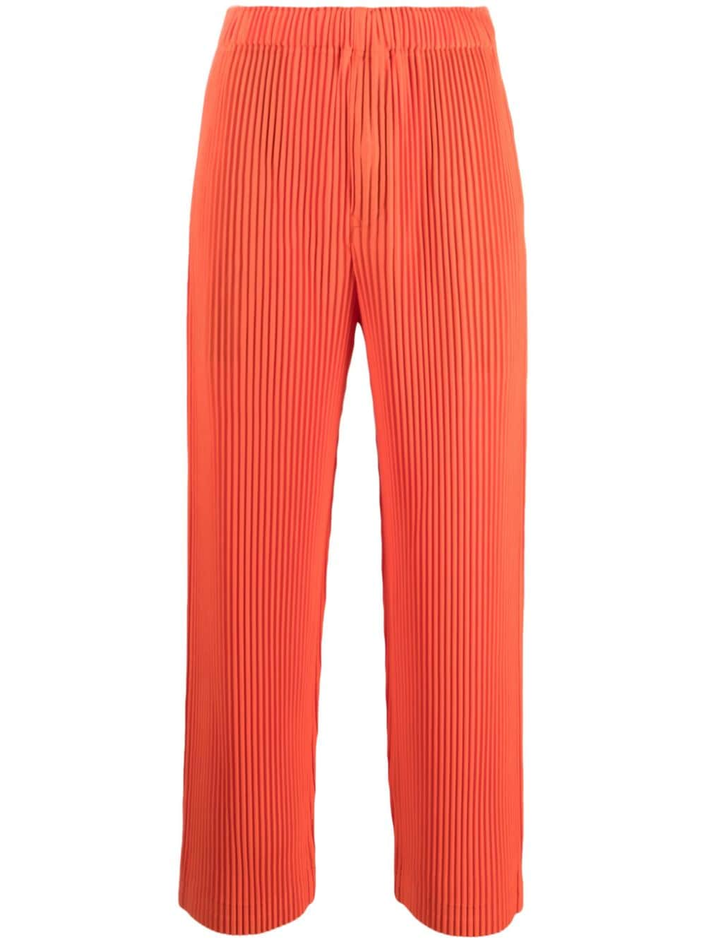 Homme Plissé Issey Miyake Mc August pleated trousers - Orange von Homme Plissé Issey Miyake