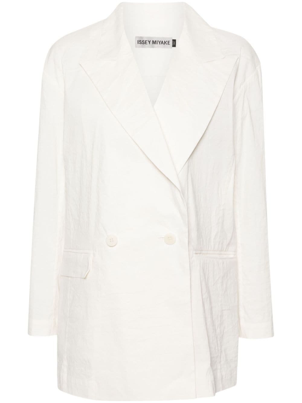 Issey Miyake Shaped Membrane double-breasted blazer - White von Issey Miyake