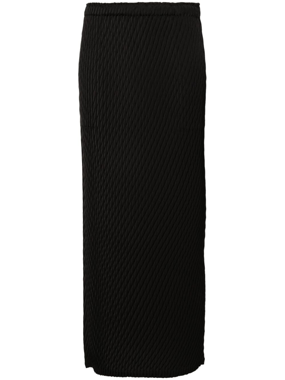 Issey Miyake diamond-plissé maxi skirt - Black von Issey Miyake