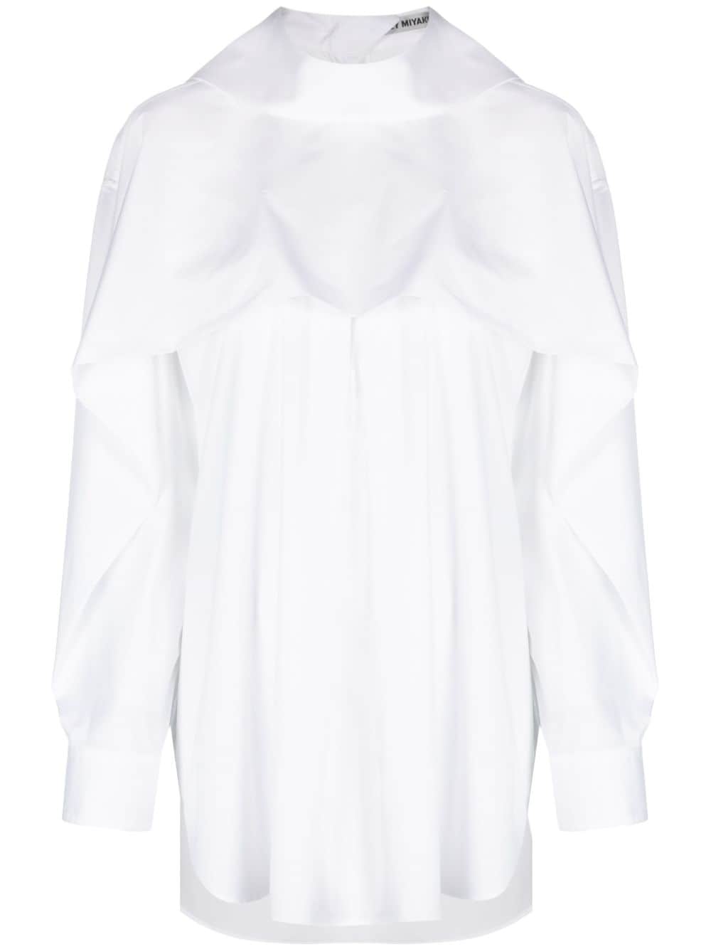 Issey Miyake layered long-sleeve shirt - White von Issey Miyake