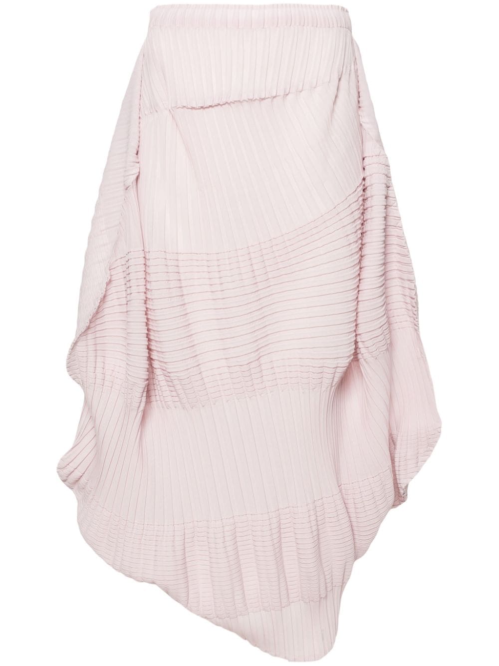 Issey Miyake plissé asymmetric midi skirt - Pink von Issey Miyake