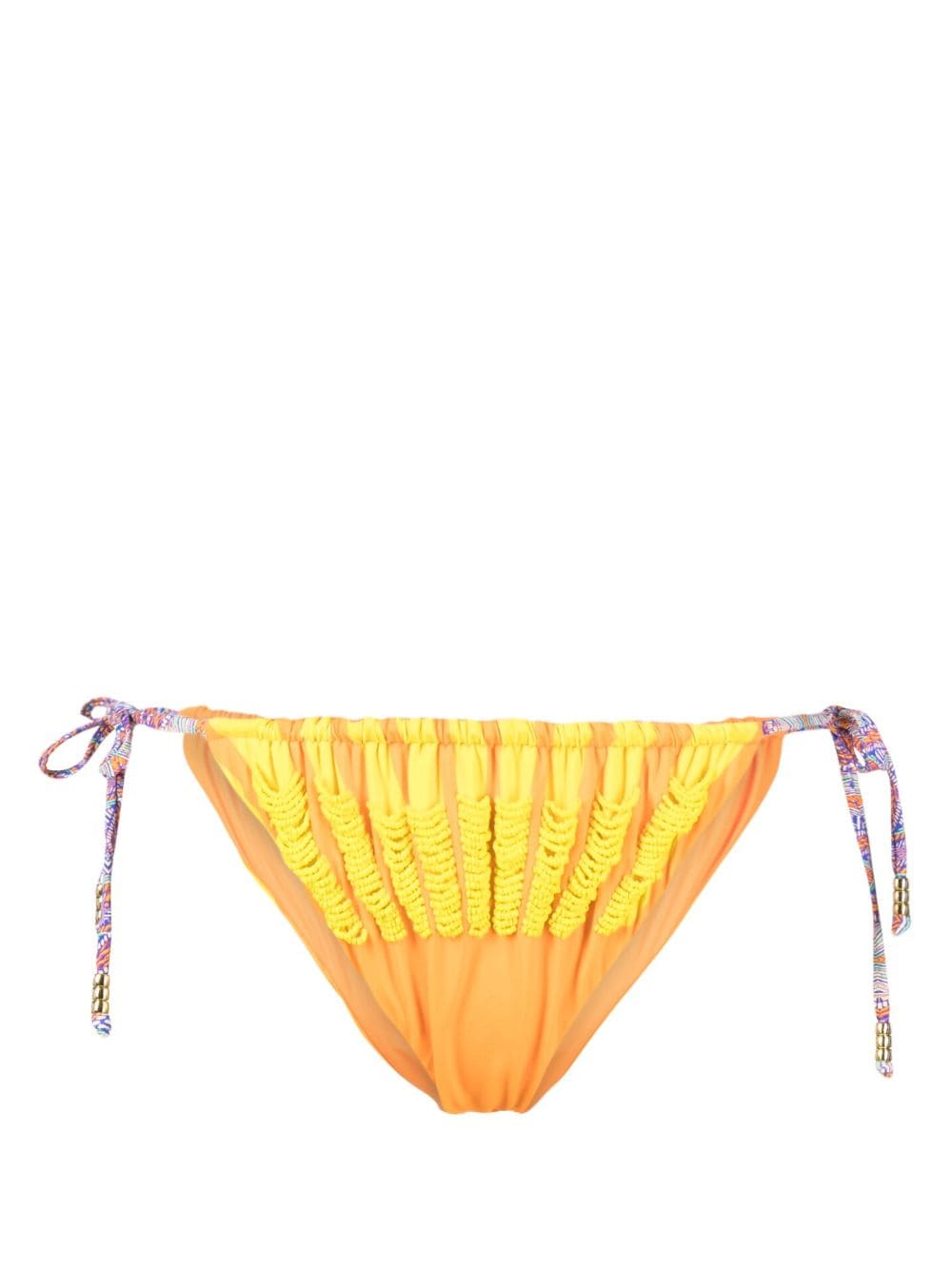 It's Now Cool bead-embellished tied bikini bottoms - Orange von It's Now Cool