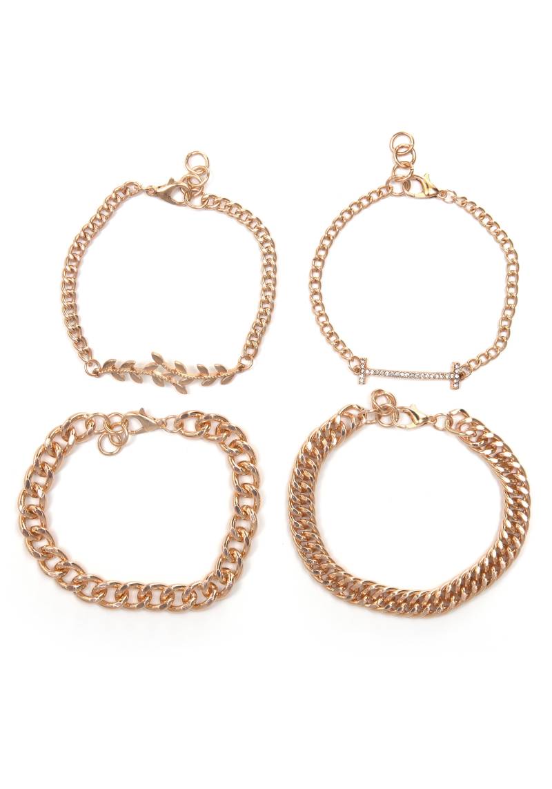 Firetti Armband Set »Armketten Schmuckset«, (Set, 4 tlg.), mit Glasstein von Firetti