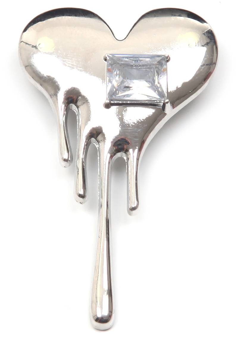 Firetti Brosche »Schmuck Geschenk Ansteckschmuck Herz mit grossem Stein glitzernd«, mit Glasstein von Firetti