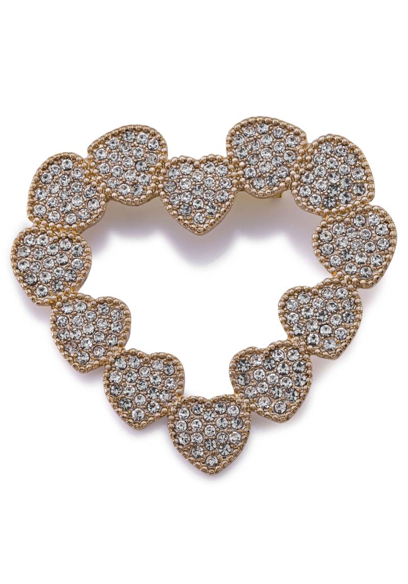 Firetti Brosche »Schmuck Geschenk Ansteckschmuck Herz«, mit Glasstein von Firetti