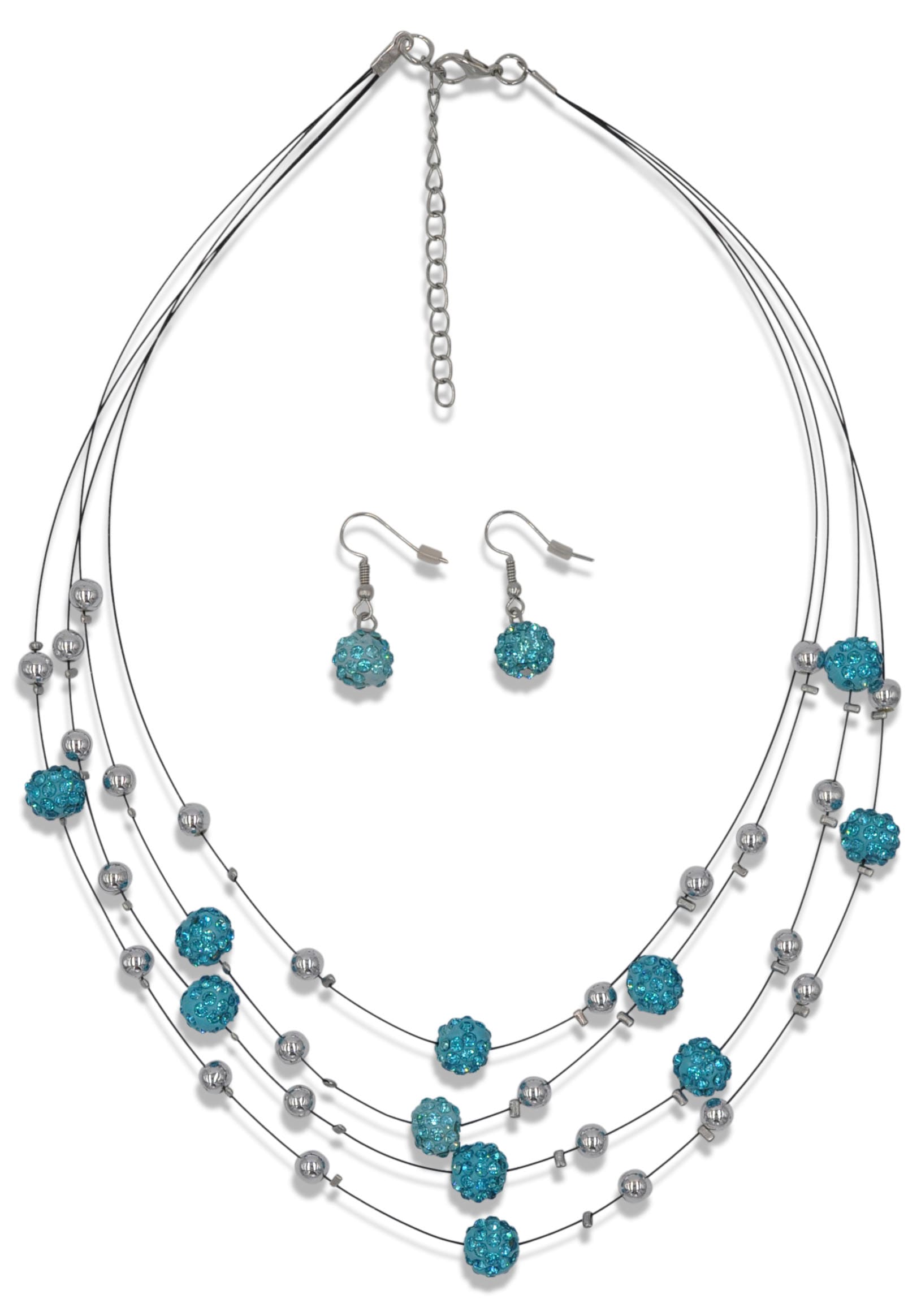 Firetti Collier-Set »Blue Crystal«, (Set, 3 tlg.) von Firetti