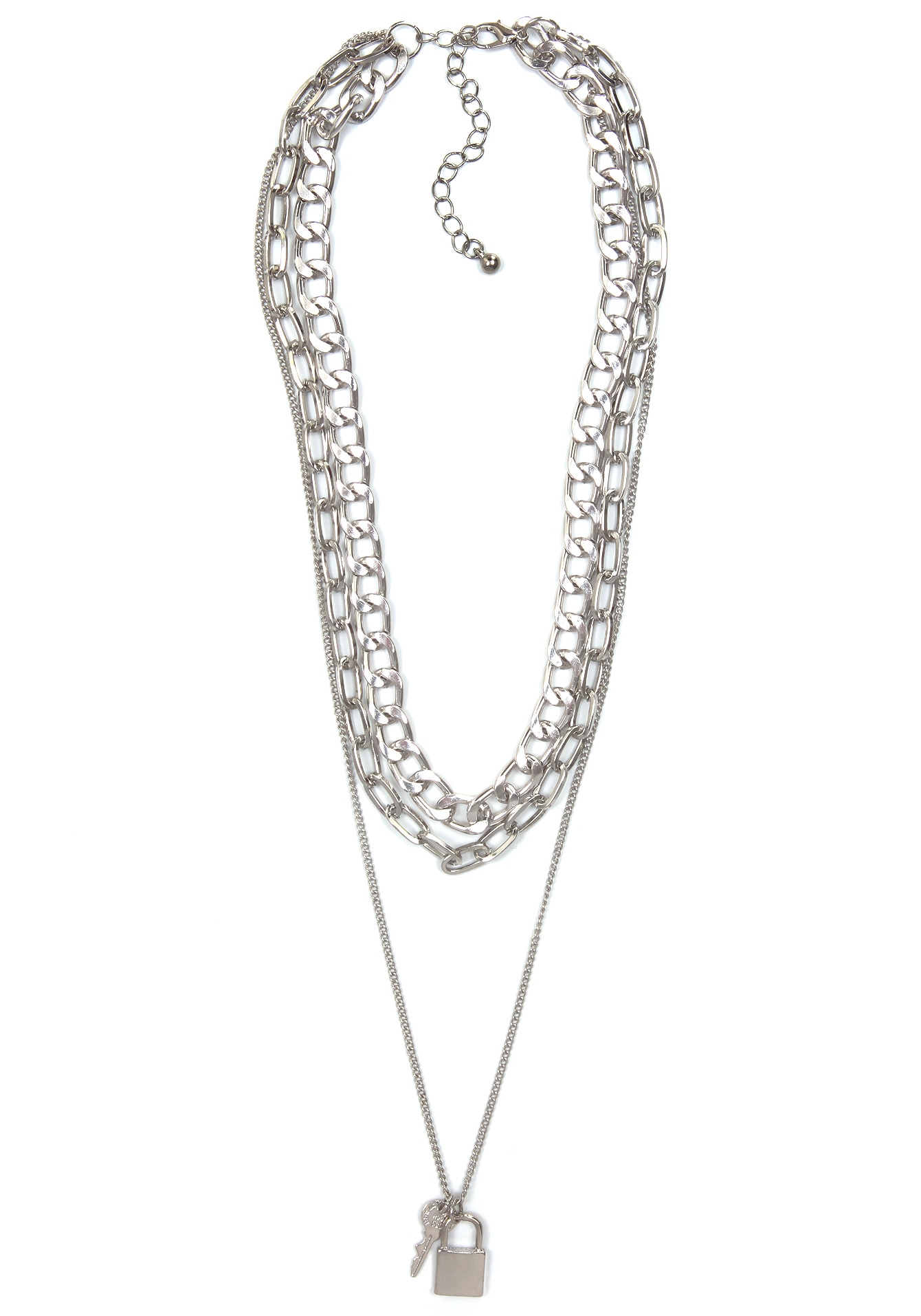 Firetti Kette mit Anhänger »Halsschmuck Layering-Look Panzerkette Schloss Schlüssel« Firetti Kette mit Anhänger »Halsschmuck Layering-Look Panzerkette Schloss Schlüssel« von Firetti