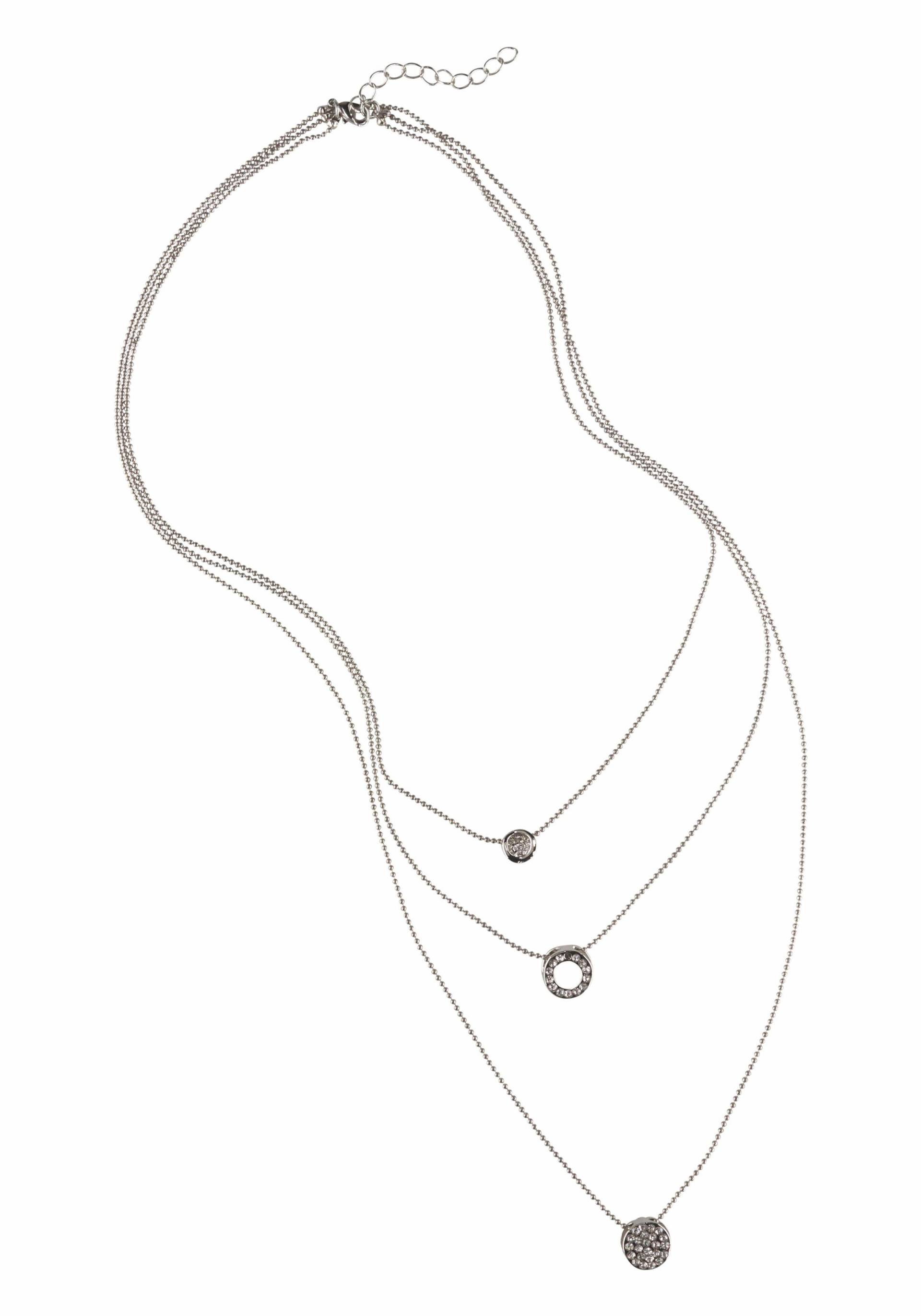 Firetti Kette mit Anhänger »Layering Kette mit 3 runden Anhängern«, mit Glasstein Firetti Kette mit Anhänger »Layering Kette mit 3 runden Anhängern«, mit Glasstein von Firetti