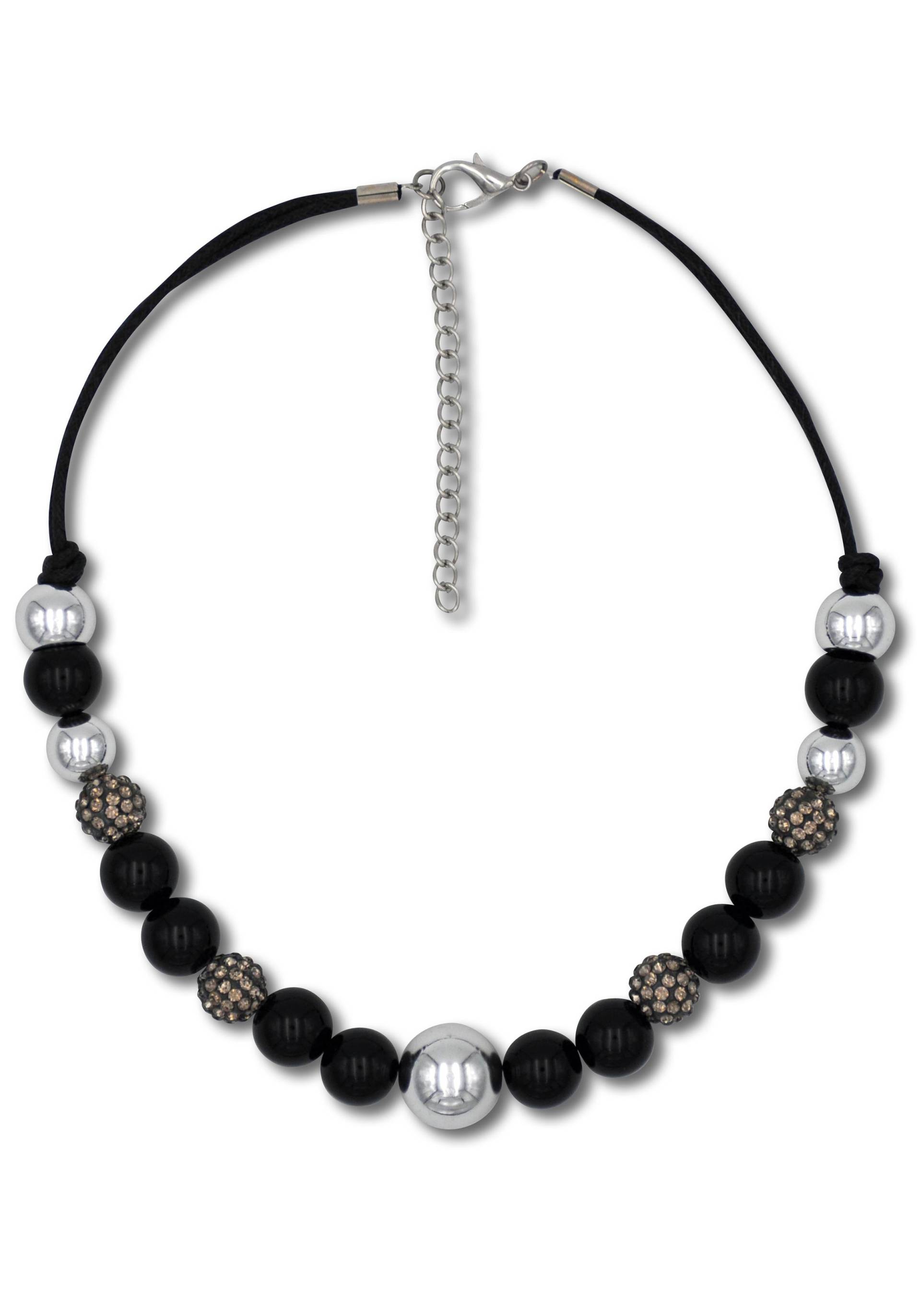Firetti Kette ohne Anhänger »im verschiedenen Look aneinander gereiht«, mit Glassteinen - mit Kunststoffperle Firetti Kette ohne Anhänger »im verschiedenen Look aneinander gereiht«, mit Glassteinen - mit Kunststoffperle von Firetti
