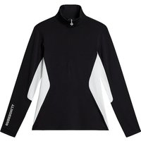 J.LINDEBERG Damen Unterzieh Zipshirt Cookies schwarz | XL von J.LINDEBERG