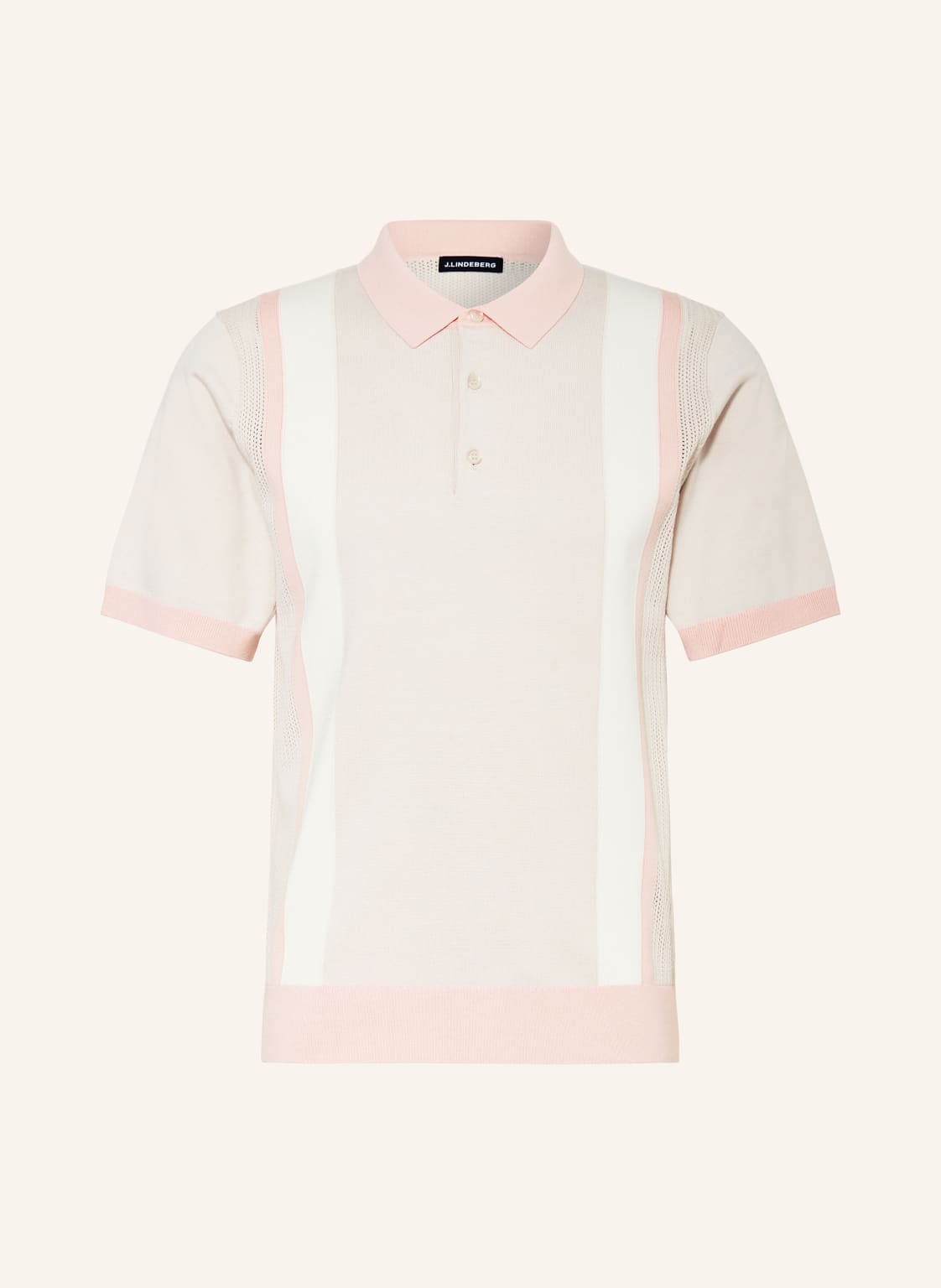 J.Lindeberg Strick-Poloshirt beige von J.LINDEBERG