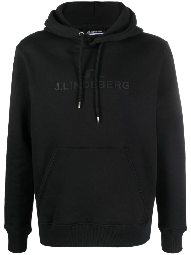 J.Lindeberg Alpha logo-print hoodie - Black von J.Lindeberg