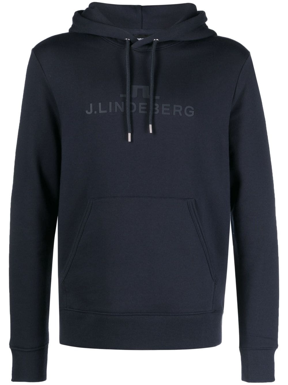 J.Lindeberg Alpha logo-print hoodie - Blue von J.Lindeberg