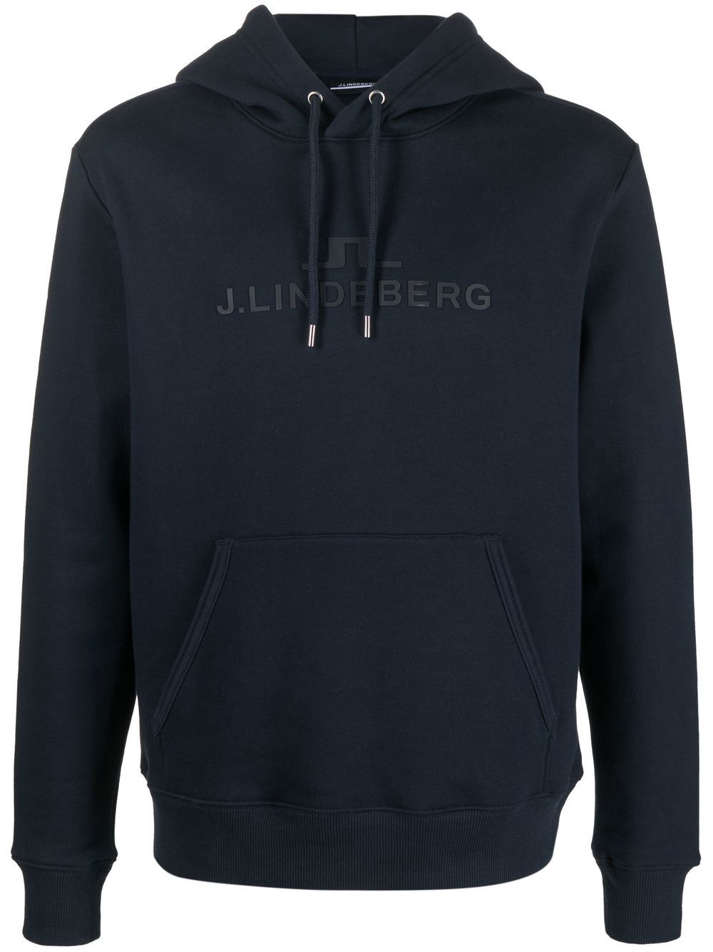 J.Lindeberg Alpha logo-print hoodie - Blue von J.Lindeberg