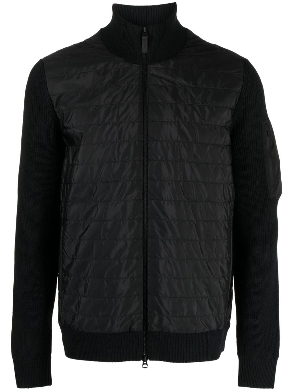 J.Lindeberg Beck knitted hybrid jacket - Black von J.Lindeberg