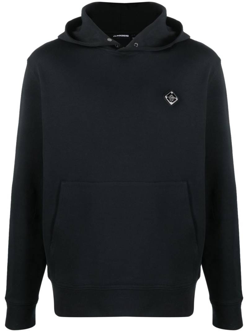 J.Lindeberg Cred cotton-blend hoodie - Black von J.Lindeberg