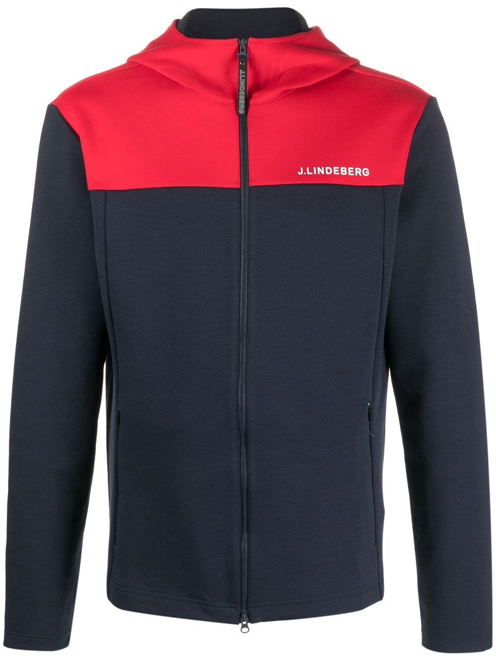 J.Lindeberg Jeff colour-block zip-up hoodie - Blue von J.Lindeberg